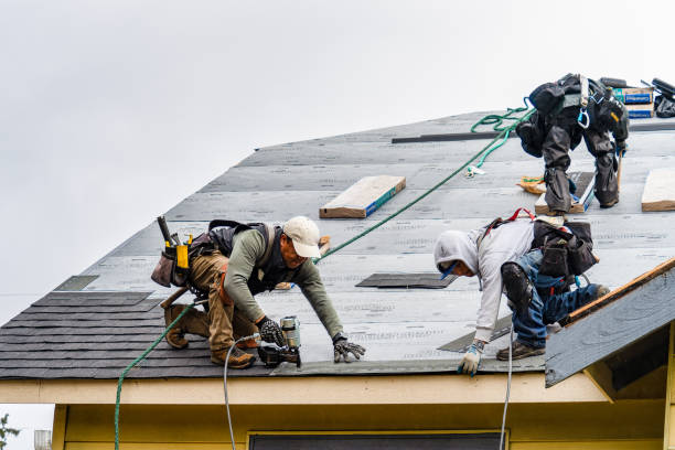 Professional Gutter Installation technician working in Wauconda, IL